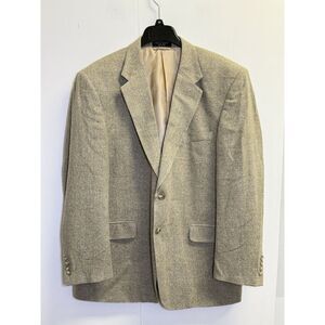 Meeting Street Blazer Sports Coat Mens 44R Gray Jacket 100% Silk 2‎ Button